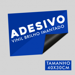 Adesivo Imantado Fosco Vinil  Fosco 0,10mm 40x30cm 4x0 Manta Magnética Refile Reto 