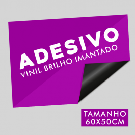 Adesivo Imantado Foosco Vinil Fosco 0,10mm 60x50cm 4x0 Manta Magnética Refile Reto 