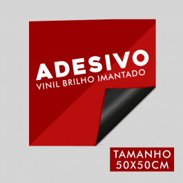 Adesivo Imantado Fosco Vinil Fosco 0,10mm 50x50cm 4x0 Manta Magnética Refile Reto 