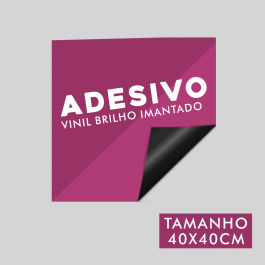 Adesivo Imantado Fosco Vinil Fosco 0,10mm 40x40cm 4x0 Manta Magnética Refile Reto 