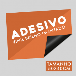 Adesivo Imantado Fosco Vinil Fosco 0,10mm 50x40cm 4x0 Manta Magnética Refile Reto 