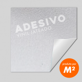 Adesivo Jateado Fosco Jateado  0,10mm Formato Personalizado 4x0 Sem Revestimento Refile Reto 