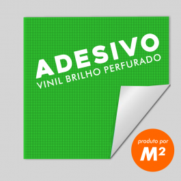 Adesivo Perfurado Fosco Vinil Perfurado 0,14mm Formato Personalizado 4x0 Sem Revestimento Refile Reto 