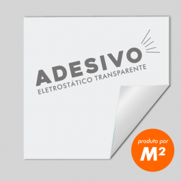 Adesivo Vinil Eletrostático Transparente Vinil Eletrostático Transparente 0,10mm Formato Personalizado 4x0 Sem Revestimento Refile Reto 