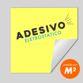 Adesivo Vinil Eletrostático Vinil Eletrostático Branco 0,10mm Formato Personalizado 4x0 Sem Revestimento Refile Reto 