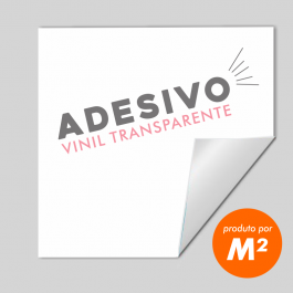 Adesivo Vinil Transparente Transparente 0,10mm Formato Personalizado 4x0 Sem Revestimento Refile Reto 