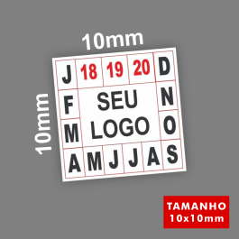 Lacre de Segurança 10x10mm - 1120 Lacres Papel Casca de Ovo Fosco 10x10mm 4x0 Sem Revestimento Recorte 