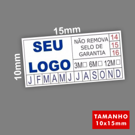 Lacre de Segurança 10x15mm - 1092 Lacres Papel Casca de Ovo Fosco 10x15mm 4x0 Sem Revestimento Recorte 