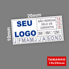 Lacre de Segurança 10x20mm - 1120 Lacres Papel Casca de Ovo Fosco 10x20mm 4x0 Sem Revestimento Recorte 