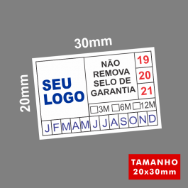 Lacre de Segurança 20x30mm - 420 Lacres Papel Casca de Ovo Fosco 20x30mm 4x0 Sem Revestimento Recorte 