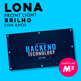 Lona Front Light - Brilho - Ilhós Lona  Brilho 440g Formato Personalizado 4x0 Sem Revestimento Ilhós 