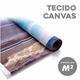 Tecido Canvas  - Branco  Canvas Branco 285g/m² Formato Personalizado 4x0 Sem Revestimento Sem acabamento 